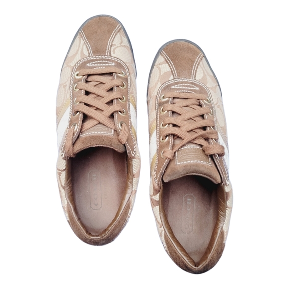 Coach Women's Meagan Suede Signature Logo Casual Fashion Sneakers Size  US 8M. - Picture 6 of 9